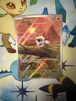 Pokemon TCG Larvesta 099/086 Scarlet & Violet Black Bolt English IR NM - Image 1