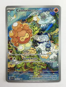 Pokemon: Castform Sunny Form Illustration Rare IR Full Art 195/191 (Near Mint) - Image 1