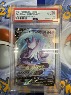 Pokemon Galarian Articuno V Holo Chilling Reign PSA 10 170/198 - Image 1