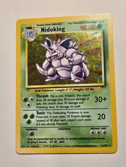 Pokemon Nidoking #11 Base Set (Shadow) Holo 1999 -LP - Image 1