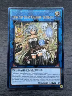 YuGiOh! Lyna The Light Charmer, Lustrous RA04 - Error Misprint Name Shift NM - Image 2