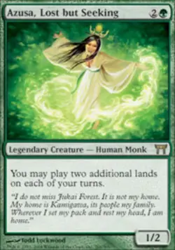 1x Azusa, Lost but Seeking Heavy Play MTG Magic - Kid Icarus - - Image 1