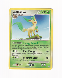 Leafeon 45/111 Rising Rivals Uncommon Regular 2009 Pokemon Card Light Played LP - Image 1