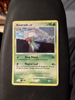 2007 ROSERADE 17/132 D&P SECRET WONDERS POKEMON CARD- RARE HOLO - Image 1