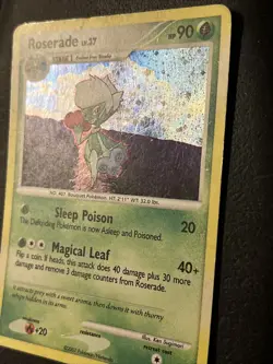 2007 ROSERADE 17/132 D&P SECRET WONDERS POKEMON CARD- RARE HOLO - Image 3