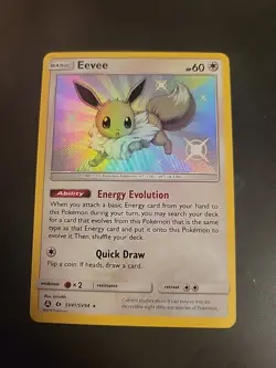 Eevee - SV41/SV94 - Pokemon Hidden Fates Sun & Moon Shiny Rare Card NM - Image 1