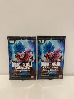 2 x Dragon Ball Super Card Game Fusion World Booster Pack Awakened Pulse FB01 - Image 1