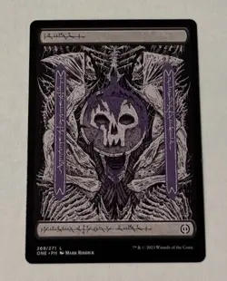MTG Phyrexian Swamp 269/271 Phyrexia: All Will Be One Full Art Land LP - Image 1