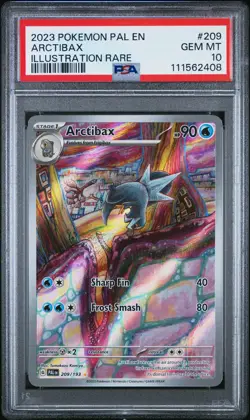 2023 Pokemon Scarlet and Violet Paldea Evolved Illustration Rare Arctibax PSA 10 - Image 1