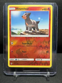 Houndour 45/214 Reverse Holo Pokemon 2018 Lost Thunder - LP - Image 1