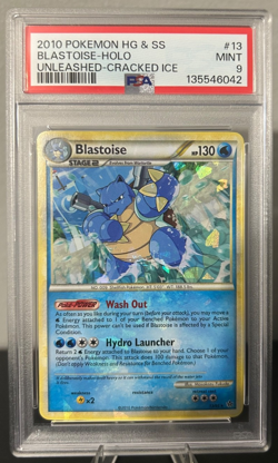 2010 POKEMON HG & SS UNLEASHED 13/95 BLASTOISE CRACKED ICE PSA 9 * POP 77 * - Image 1