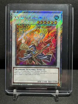 XX-Saber Hyunlei RA04-EN140 1st Edition Platinum Secret Rare Yu-Gi-Oh! NM - Image 1