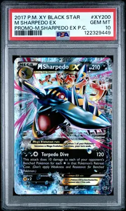 PSA 10 M Sharpedo EX #XY200 (2017 Pokemon XY Black Star Promo) | GEM MINT! - Image 1