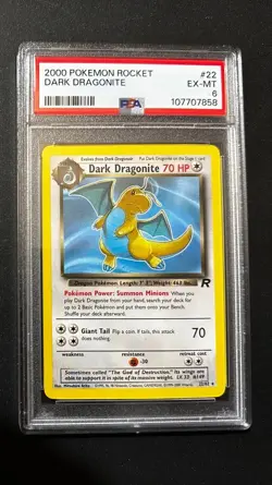 Pokemon Dark Dragonite Team Rocket 22/82 PSA 6 Unlimited Rare Regular Card - Image 1
