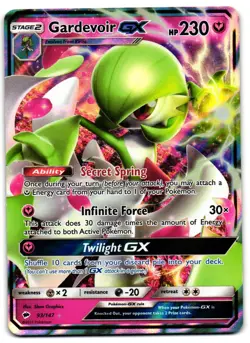 Gardevoir GX 93/147 - Burning Shadows Rare GX Pokemon TCG Holo - LP Card - Image 1