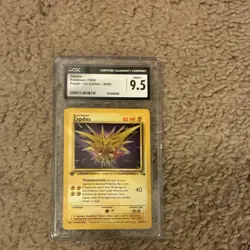 Pokemon Zapdos Fossil 1st Edition 30/62 CGC 9.5 Graded Card 1999 Rare - Image 1