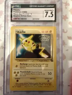 Pokemon Pikachu TCG Wizards Black Star Promos 4 Regular Promo Cards CGC 7.5 NM - Image 5