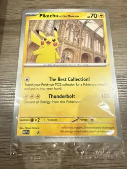 Pokemon x Natural History Museum Pikachu Jumbo Promo Card - Image 1