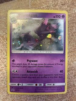 Mismagius SM222 Black Star Promo Cosmos Holographic Pokemon Card, NM Sun & Moon - Image 1