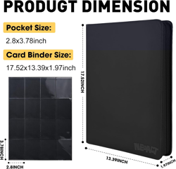 16 Pocket Card Binder,1280 Pockets Ringless Trading Card Binder,Premium Zipper C - Image 3