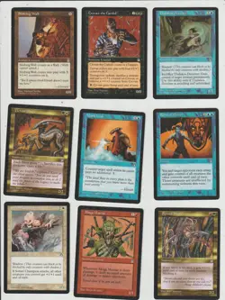 Lot 9 cards Stronghold MAGIC MTG 1998 EX-NM Thalakos Deceiver, Crovax the Cursed - Image 1
