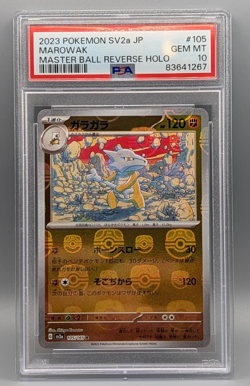 Marowak 105/165 PSA 10 Master Ball Reverse Holo SV2a Japanese 151 Pokemon Card - Image 1