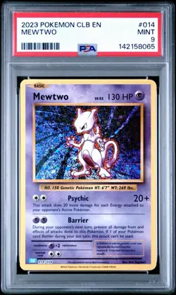 2023 POKEMON CLB TRADING CARD GAME CLASSIC #014 MEWTWO PSA 9 - Image 1
