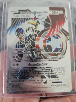 Captain America & Braviary GX Silver Foil Fan Art Vinyl Collector Pokemon Card - Image 5
