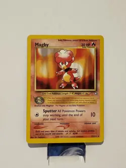 Magby 23/111 Neo Genesis Non Holo Rare Pokemon Card Vintage WOTC LP - Image 1