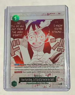 One Piece Card Game Monkey.D.Luffy OP13-040 Treasure Campaign Promo - Image 1