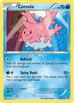 Corsola 36/146 XY Pokemon Card NM - Image 1