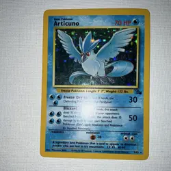 Pokemon Articuno Holo Rare 70 HP Fossil 2/62 1999 Unlimited English TCG Card - Image 1