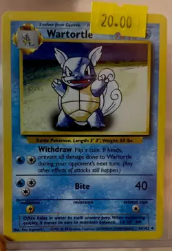 1999 Pokemon Uncommon Card : Wartortle 42/102 (Base Set) - Image 1