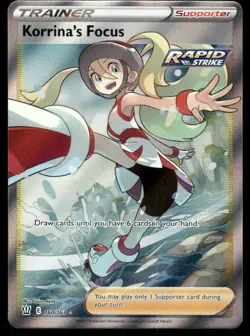 Pokemon Cards Korrina's Focus 160/163 Battle Styles Rare Ultra NM - Image 1