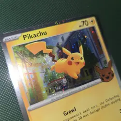 FART WHOLE SWIRL 🌀💫 Pikachu 18/91 Holo Cosmos 2024 Trick or Trade Pokemon Card - Image 2