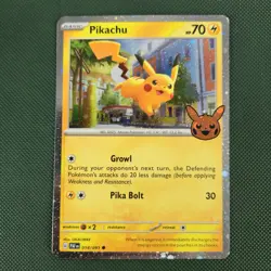 FART WHOLE SWIRL 🌀💫 Pikachu 18/91 Holo Cosmos 2024 Trick or Trade Pokemon Card - Image 3