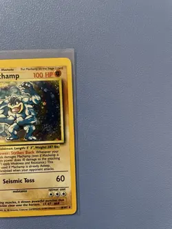Machamp 8/102 1st Edition Holo Rare Pokemon Card - Lightly Played - Image 4