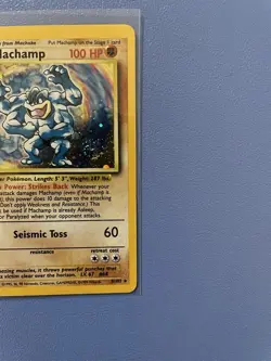 Machamp 8/102 1st Edition Holo Rare Pokemon Card - Lightly Played - Image 5