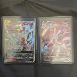 Pokemon Sylveon GX & VMAX Rapid Strike Holo Evolving Skies 2-Card Lot - Image 1