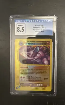 CGC 8.5 NM/MINT Nidoking 2003 Aquapolis 24/147 Reverse Holo Pokemon Card - Image 2