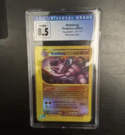 CGC 8.5 NM/MINT Nidoking 2003 Aquapolis 24/147 Reverse Holo Pokemon Card - Image 3
