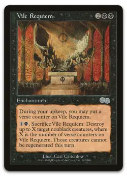 Vile Requiem #167 (NM) Urza's Saga USG Magic MTG - Image 1