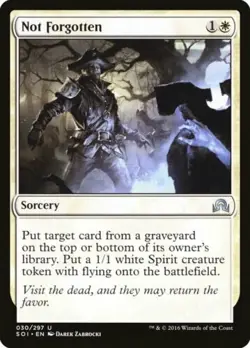 Not Forgotten (030) Shadows over Innistrad x4 4x SOI MTG Playset Magic - Image 1