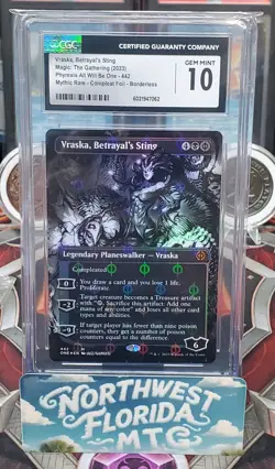 CGC 10 - All Will Be One - Vraska, Betrayal's Sting (Compleat Foil) Borderless - Image 1