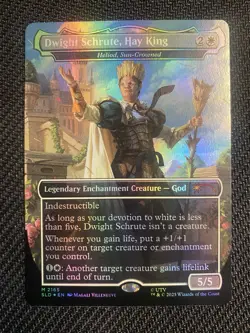 Dwight Schrute, Hay King Foil Secret Lair Legendary Enchantment Creature 2165 - Image 1