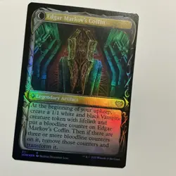 MTG Innistrad Crimson Vow #311R Edgar Markov’s Coffin Double Sided Foil - Image 1