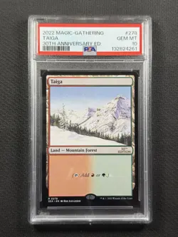 Magic The Gathering PSA 10 Gem Mt Taiga 30th Anniversary Edition 2022 #278 - Image 1