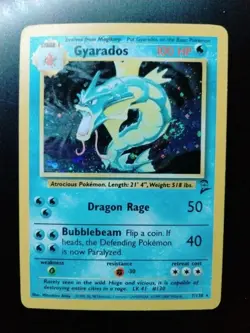 Gyarados Swirl 7/130 Pokemon TCG Base Set 2 Holo Rare Card - LP - Swirl 🍥 - Image 1