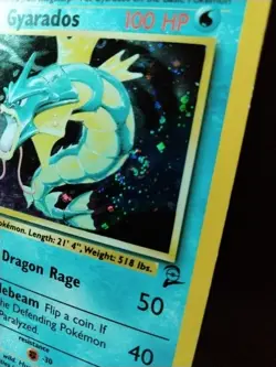Gyarados Swirl 7/130 Pokemon TCG Base Set 2 Holo Rare Card - LP - Swirl 🍥 - Image 2