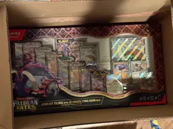 Lot of 2| Pokemon TCG PALDEAN FATES Great Tusk Iron Treads Ex Premium Collection - Image 1